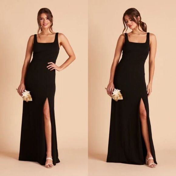 Birdy Grey Alex Black Bridesmaid Maxi Dress NWT Formal - Picture 1 of 3